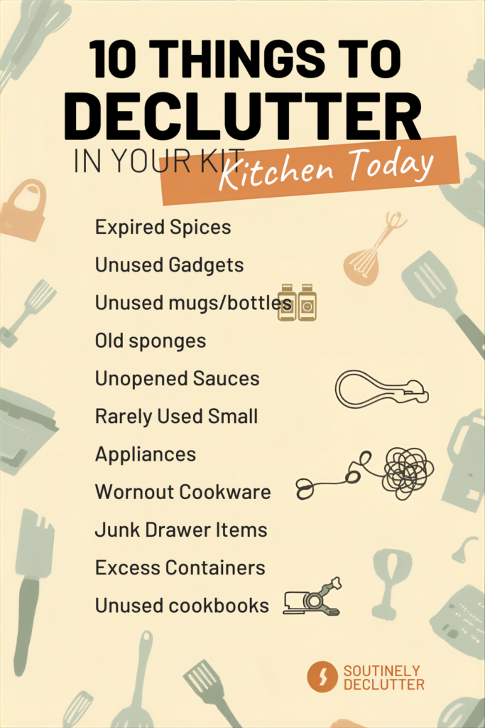 kitchen declutter items